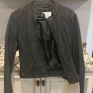 Women's Black faux Leather Jacket